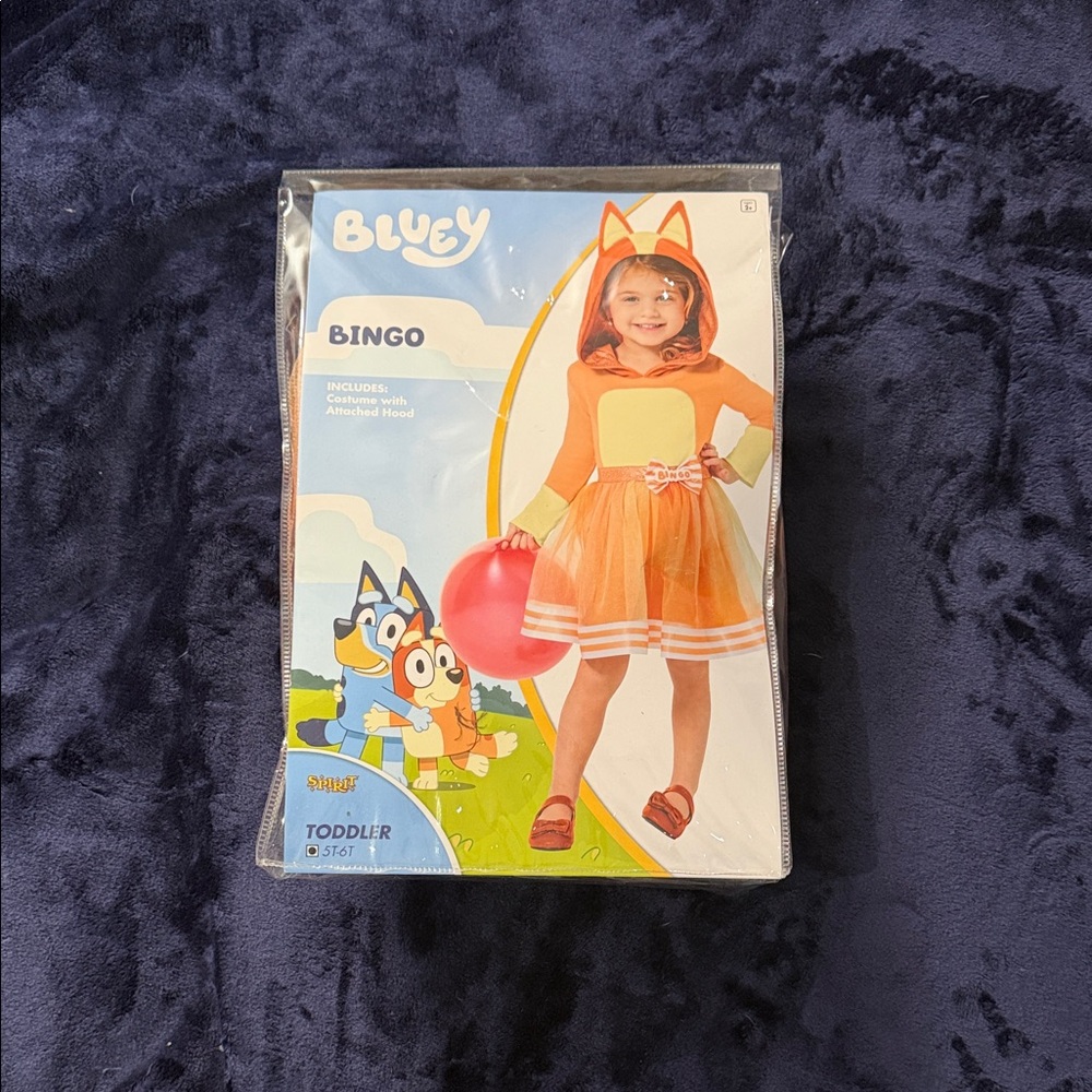 Bluey Bingo Toddler Costume - Orange Dog Dress
